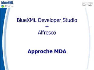 BlueXML Developer Studio + Alfresco Approche MDA 