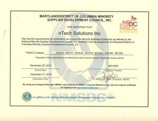 MDDC Certificate 2014