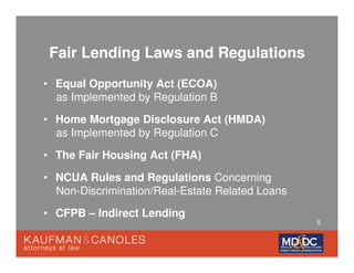 2014 NCUA Fair Lending Examinations - MDDCCUA Training Presentation | PPT