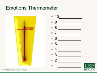 Emotions Thermometer
 10___________
 9 ___________
 8 ___________
 7 ___________
 6 ___________
 5 ___________
 4 ___________
 3 ___________
 2 ___________
 1 ___________
 