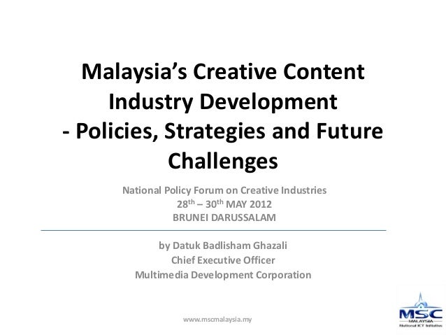 Malaysia S Creative Content Industry Development Policies Strategi