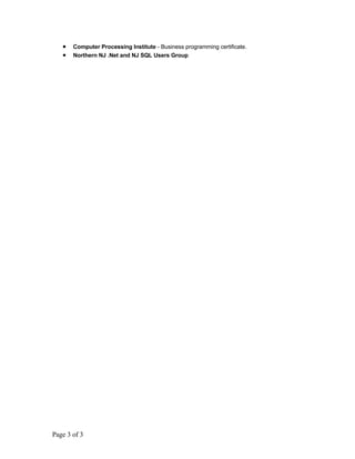 Michael Deering Resume