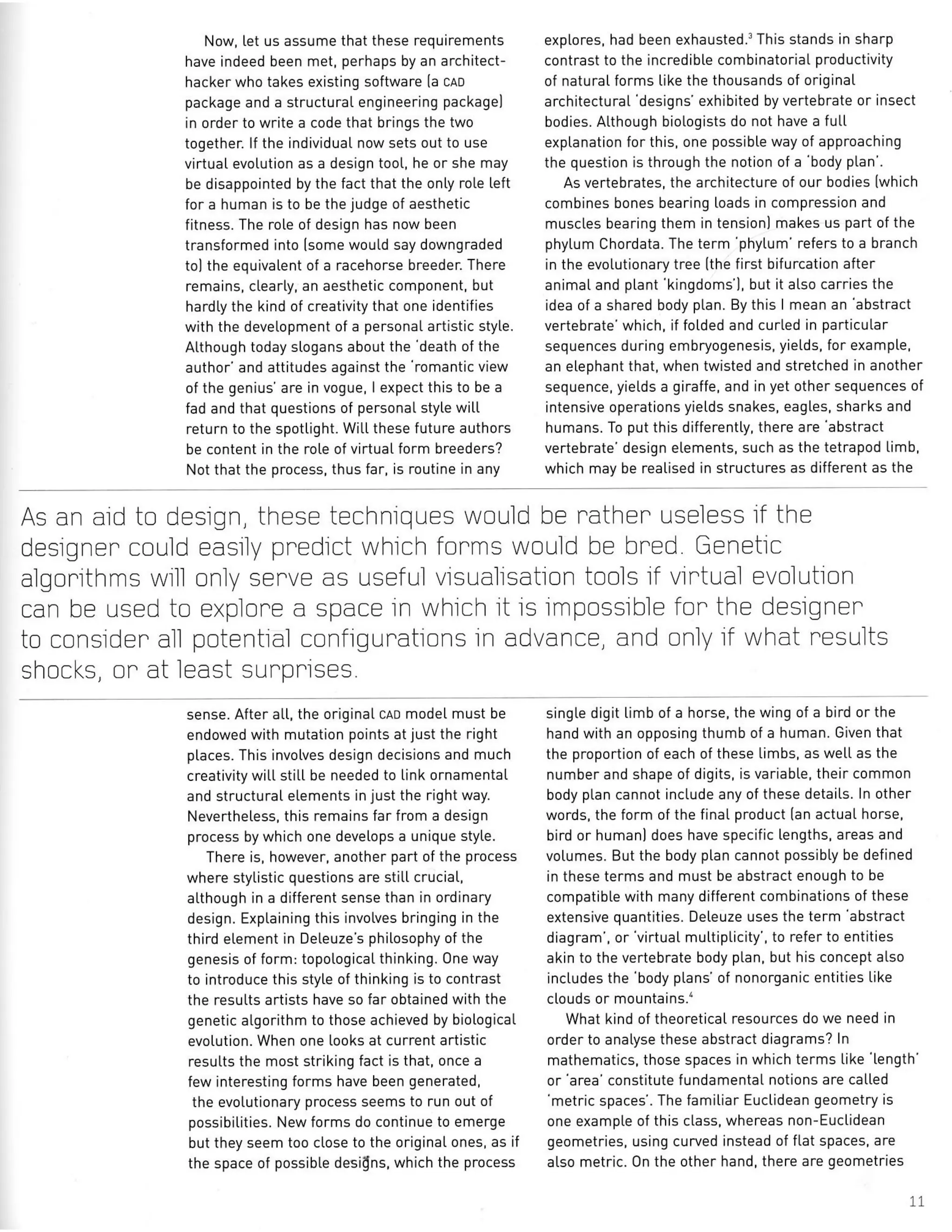 M de landa: deleuze and use of ga in architecture