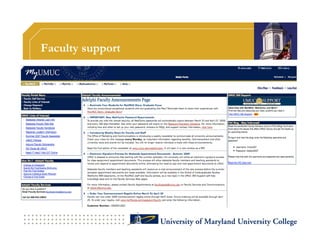 Faculty support
 