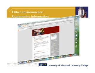 Other environments:
Community information
 
