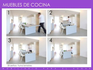 MUEBLES DE COCINA
    1                                           2




    3                                           4



    Diseños funcionales
M   O   B   I   L   I   A   R   I   O   P   A   R   A   E   L   H   O   G   A   R
 