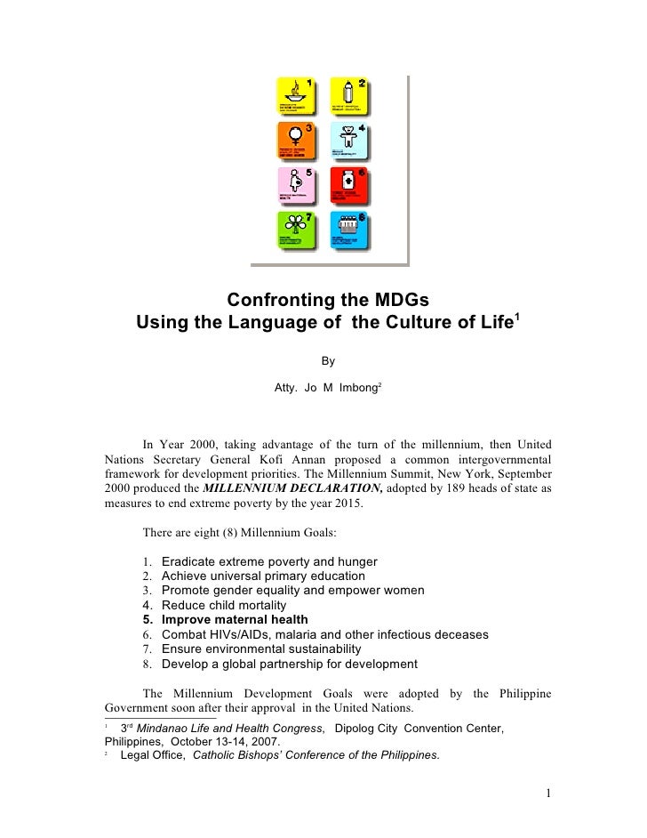 Millennium development goals picture