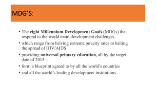 Target Mdgs Millennium Development Goals goals -pptx | PPTX