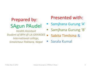 Prepared by:                            Presented with:
                                                Samjhana Gurung ‘...