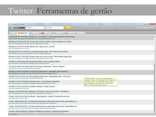 Twitter :  Ferramentas de gestão 