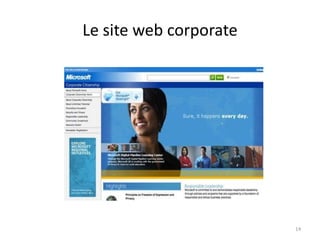 Le site web corporate




                        14
 