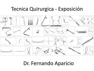 Tecnica Quirurgica - Exposición




     Dr. Fernando Aparicio
 