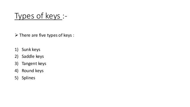 types of keys