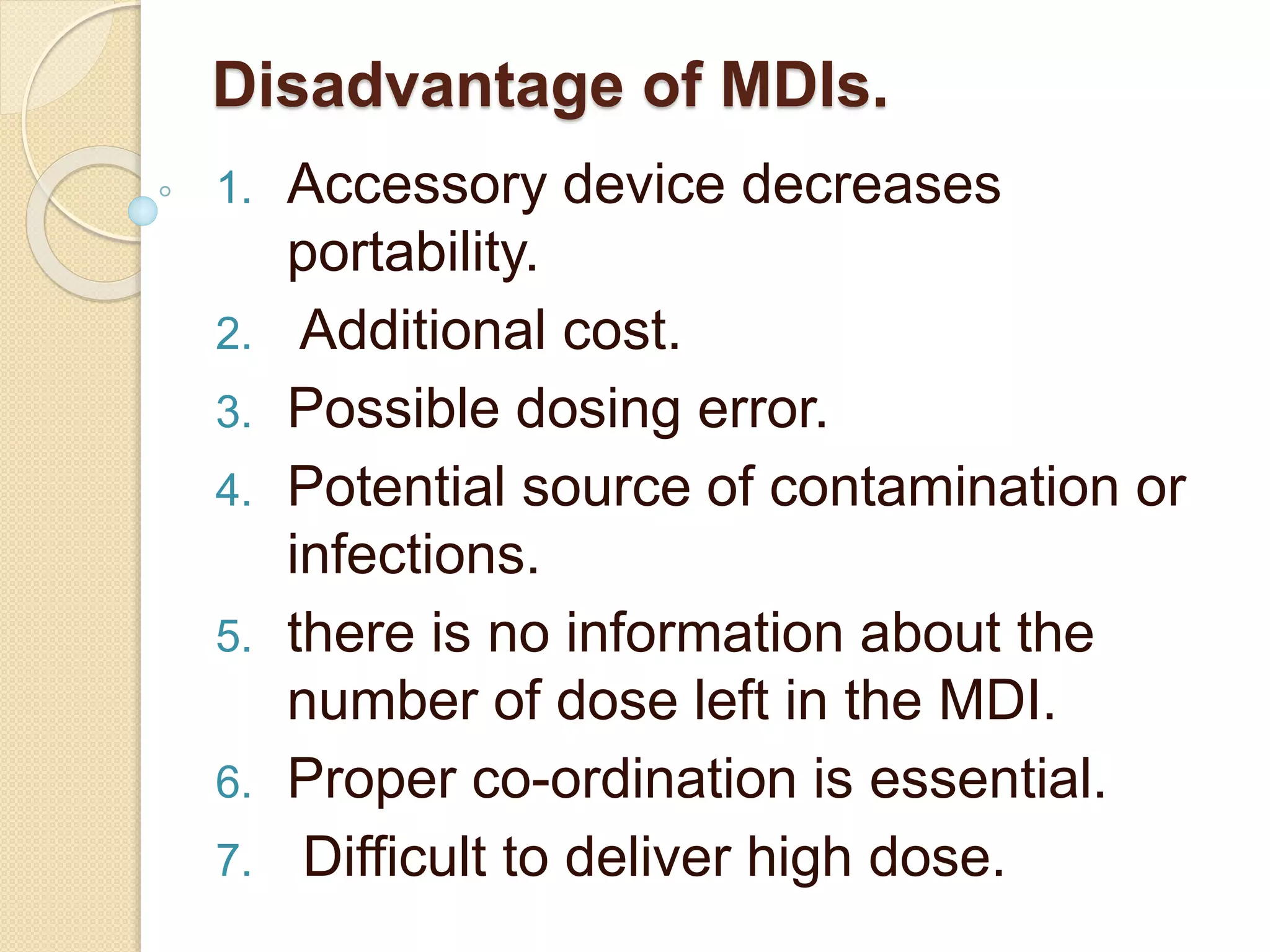 Metered Dose Inhalers ( MDIs) | PPTX