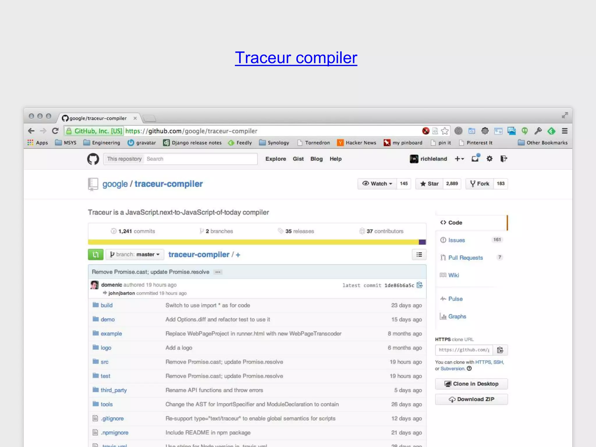 Traceur compiler
 
