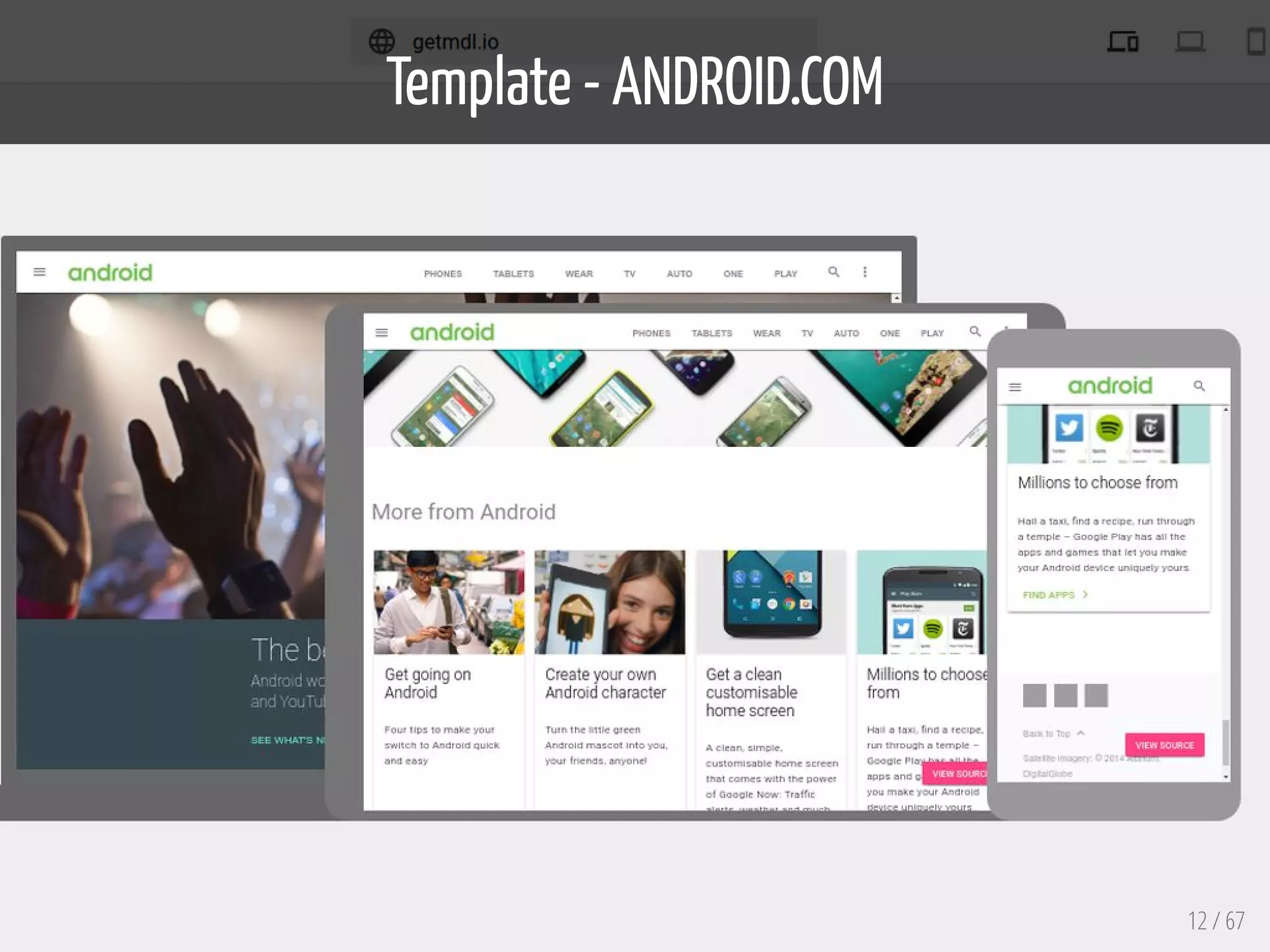 Template - ANDROID.COM
12 / 67
 