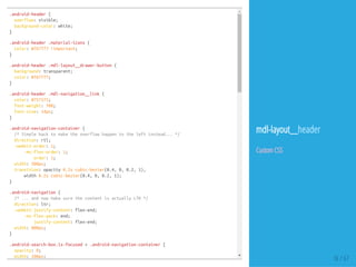 introduction to material design lite MDL | PDF