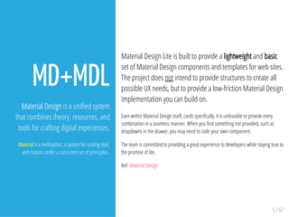 introduction to material design lite MDL | PDF