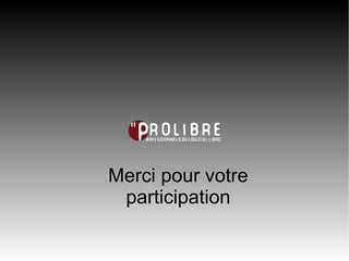 Merci pour votre participation 