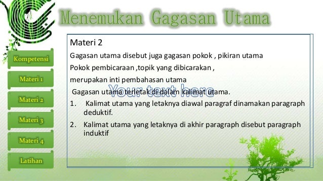 Ciri Gagasan Utama Dalam Sebuah Paragraf Goreng