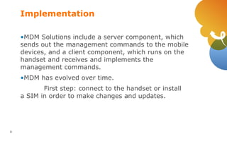 MDM : Mobile Device management | PPT