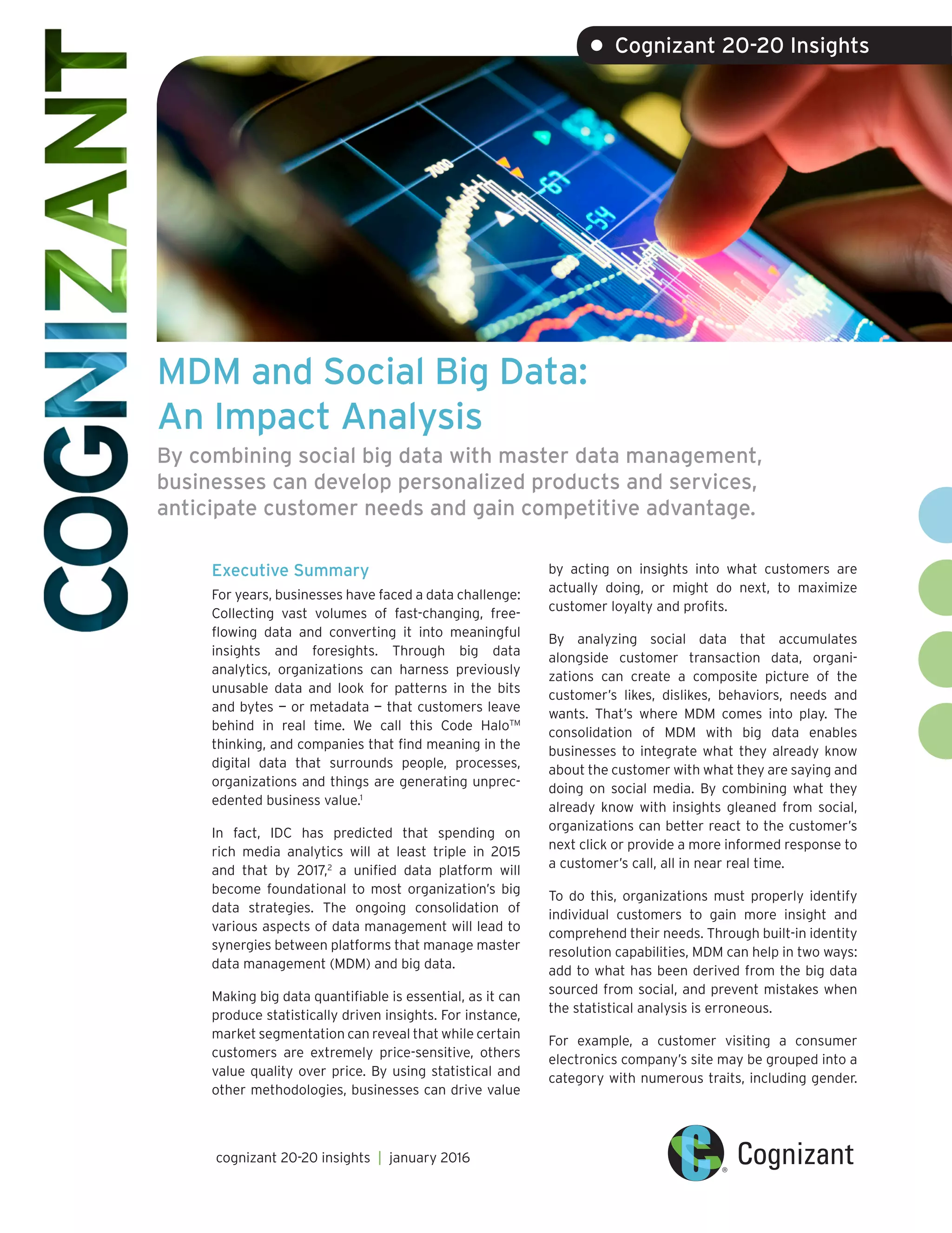 MDM and Social Big Data: An Impact Analysis | PDF