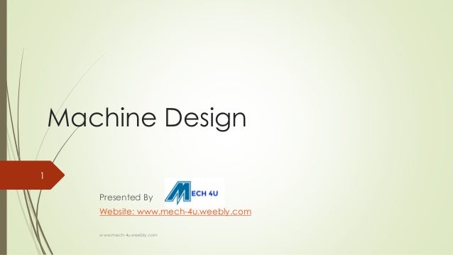 principles of machine design
