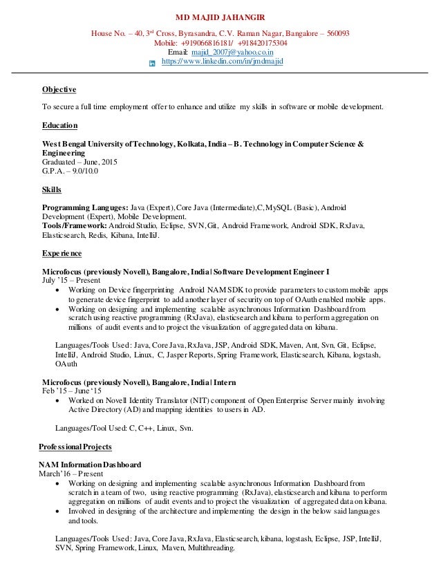 md majid jahangir resume