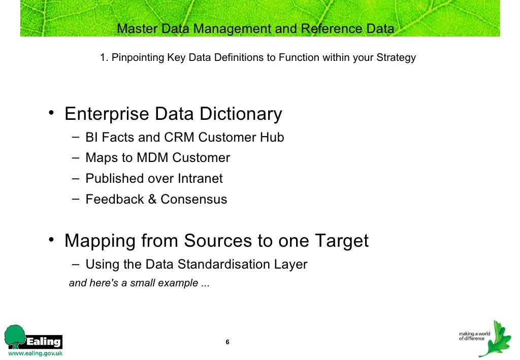 MDM and Reference Data