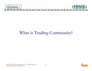 What is Trading Community?




©2010 Rhapsody Technologies, Inc., All rights reserved.
                                   ...