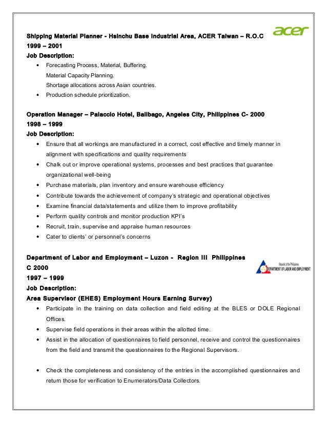 material planner job description