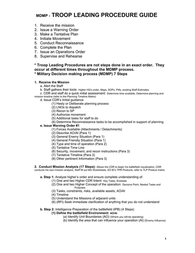 Mdmp How To Guide Mdmp How To Guide