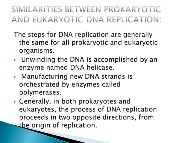 Replication In Eukaryotes and Prokaryotes | PPTX | Biological Sciences ...