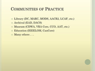 Metadata: a library perspective | PPTX