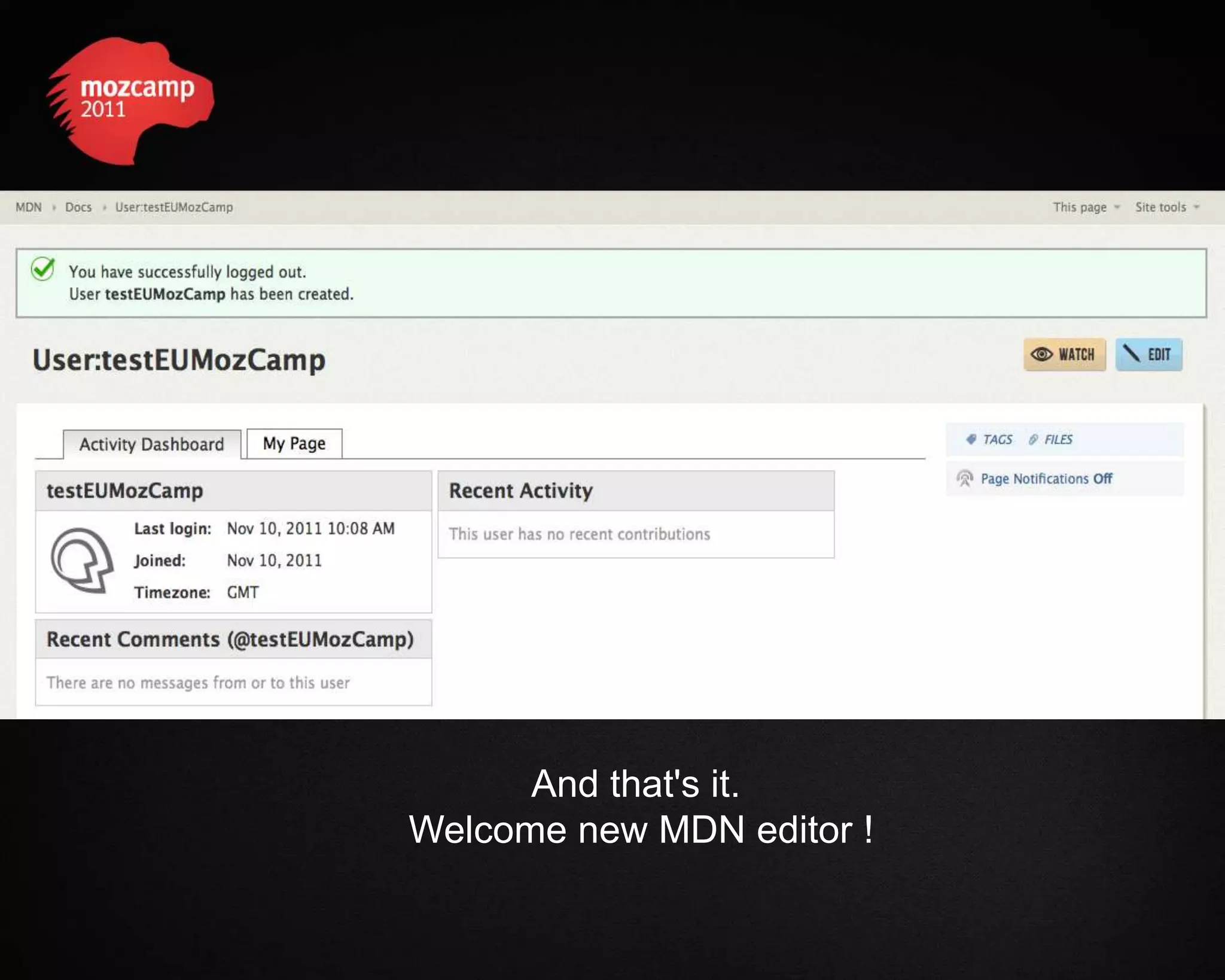And that's it. Welcome new MDN editor ! 