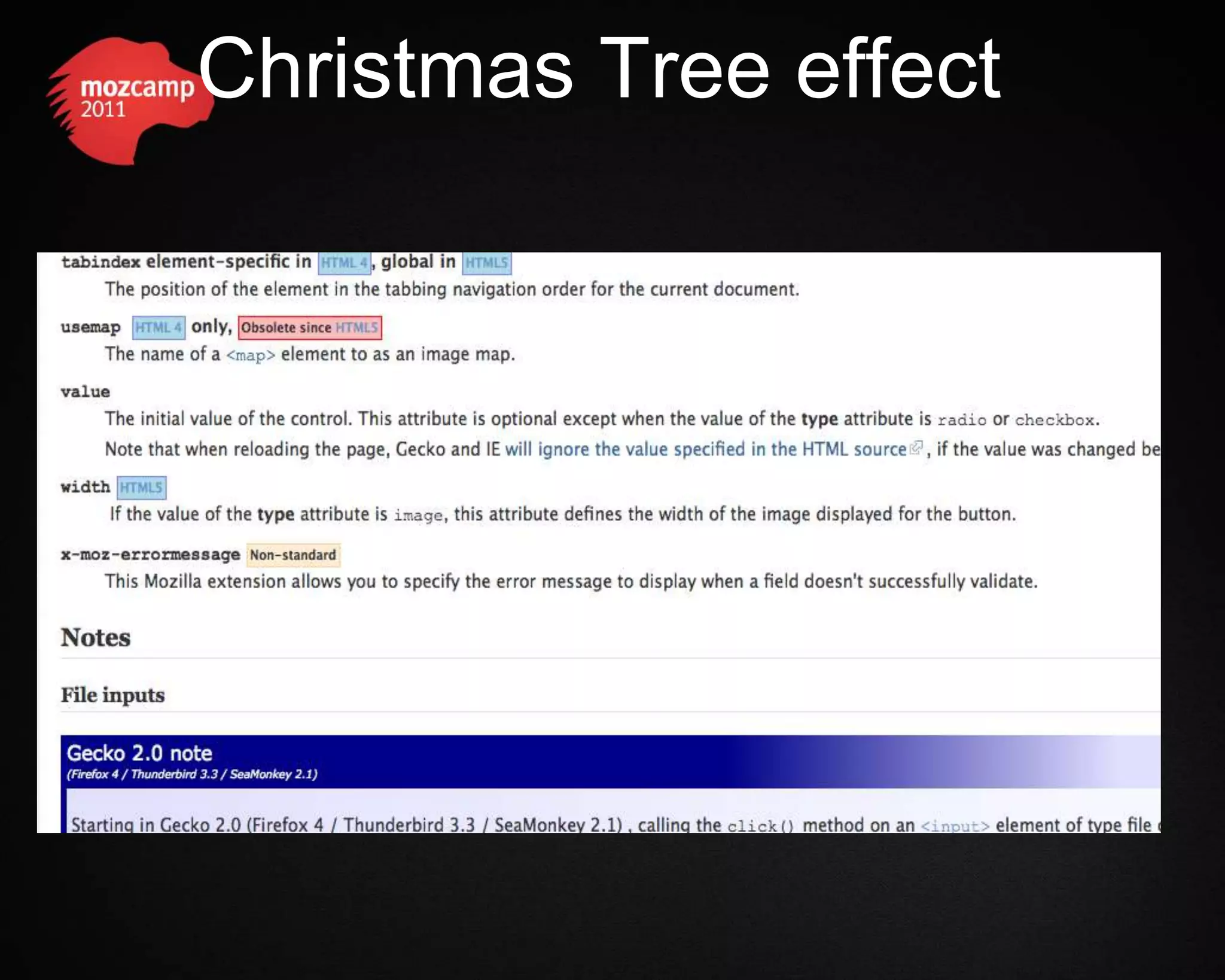 Christmas Tree effect 