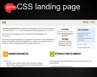 CSS landing page
 