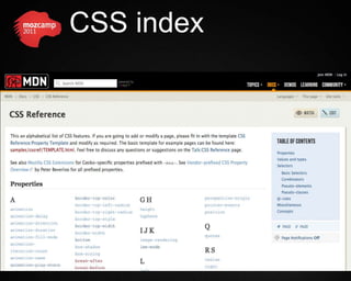 CSS index
 