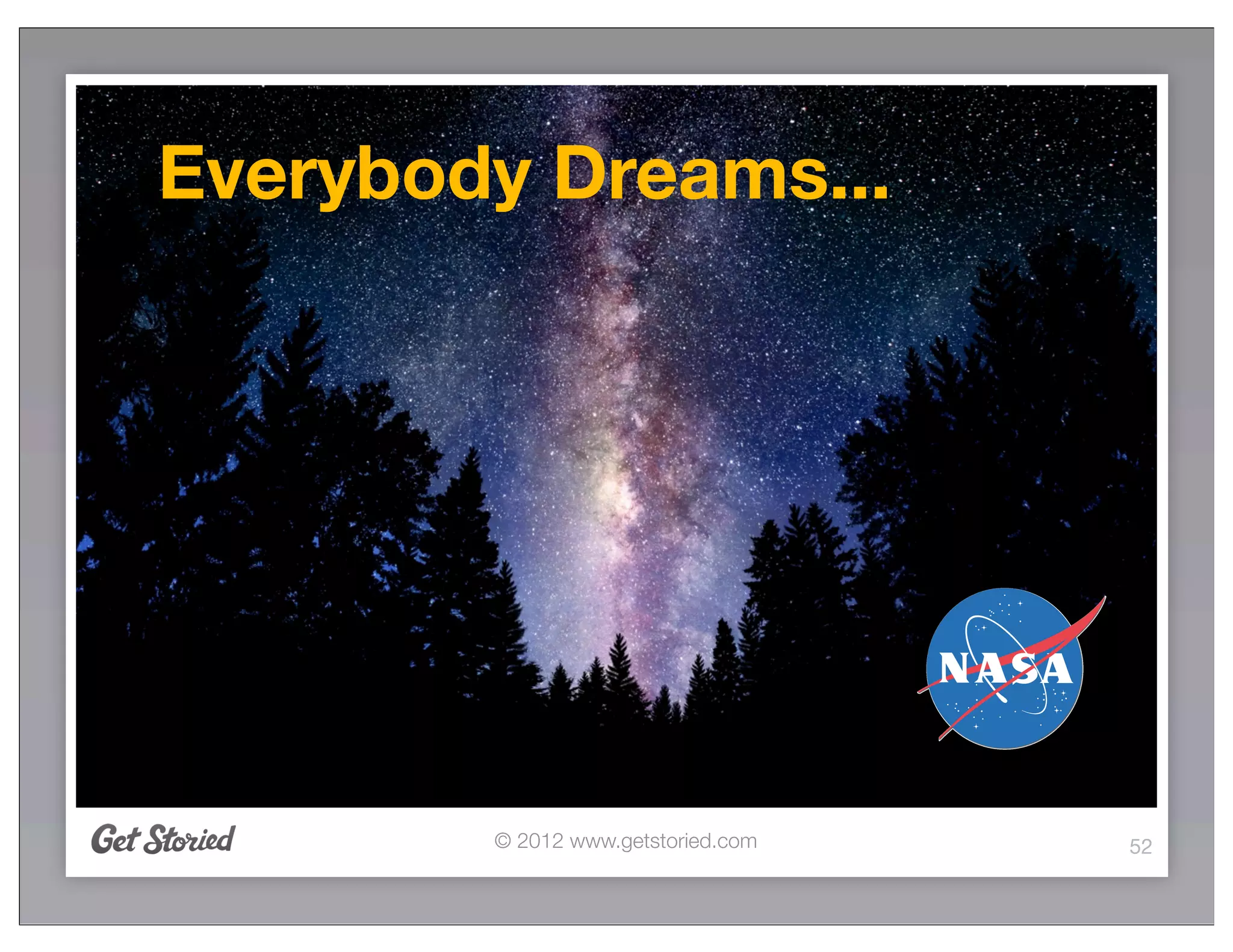 Everybody Dreams...




        © 2012 www.getstoried.com   52
 