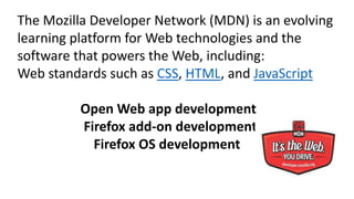 MDN Welcome Session | PPT