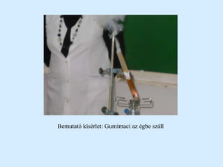 Bemutató kísérlet: Gumimaci az égbe száll
 
