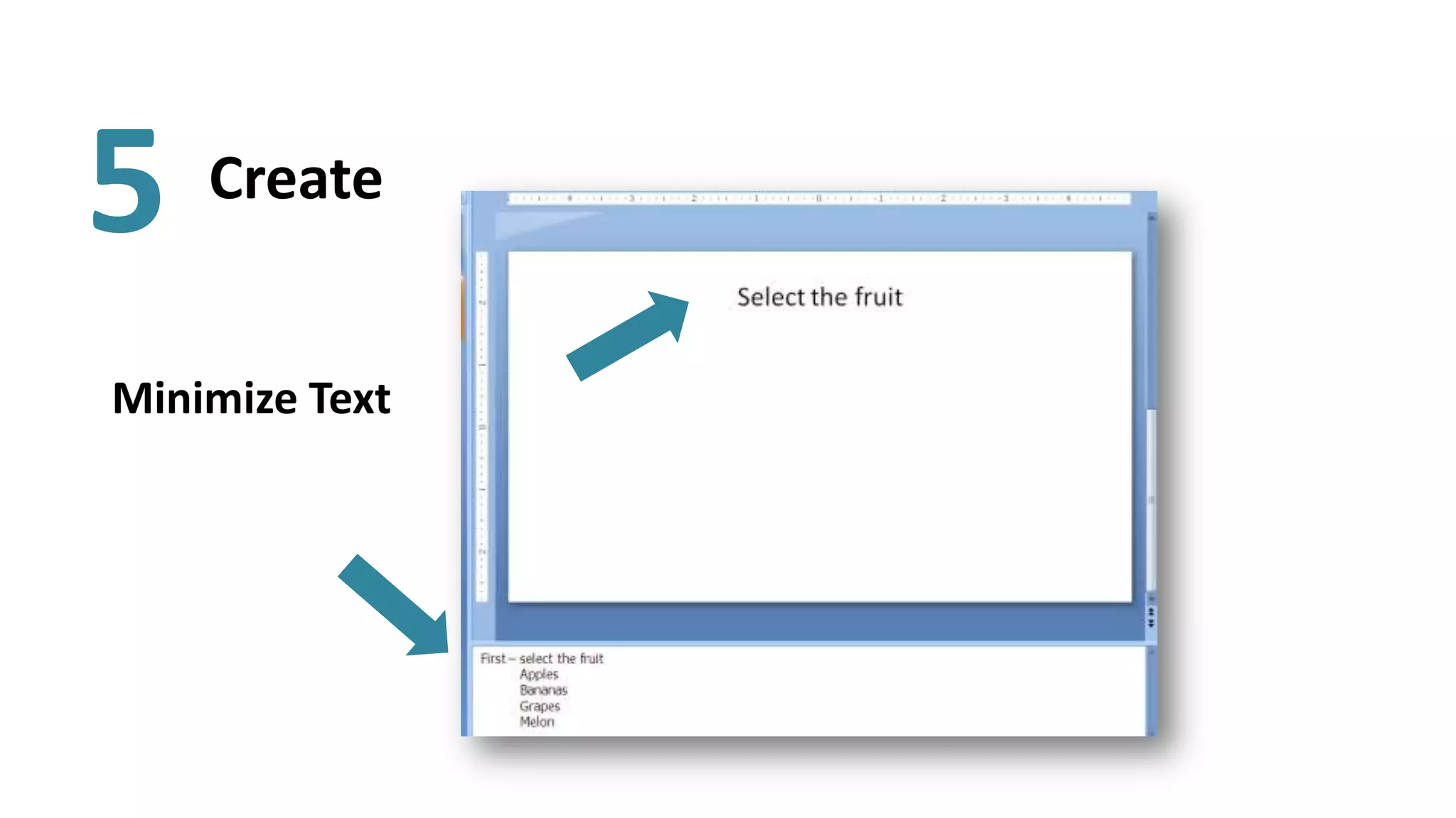 5   Create


Minimize Text
 