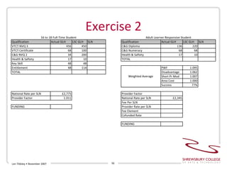 Exercise 2 Len Tildsley • November 2007 