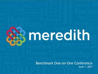 Benchmark One-on-One Conference
June 1, 2017
 