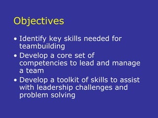 Developing Leadership Skills and Effective Team Building Strategies | PPT