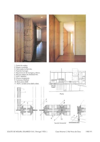 SOUTO DE MOURA, EDUARDO E.M. ( Portugal 1925- ) Casa Miramar I, Vila Nova de Gaia 1987-91
 