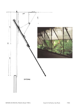 MENDES DA ROCHA, PAULO ( Brasil 1928- ) Casa M. Da Rocha, Sao Paulo 1964
 