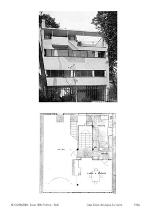 LE CORBUSIER ( Suiza 1887-Francia 1965) Casa Cook, Boulogne-Sur-Seine 1926
 