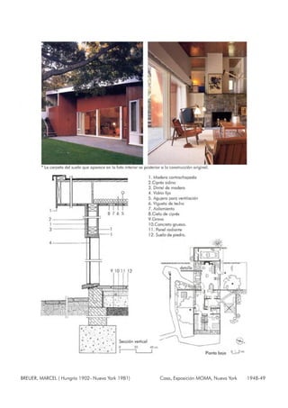 BREUER, MARCEL ( Hungría 1902- Nueva York 1981) Casa, Exposición MOMA, Nueva York 1948-49
 