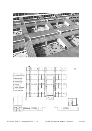 JACOBSEN, ARNE E. ( Dinamarca 1902- 1971) Escuela Munkegards, Hellerup, Dinamarca 1948-57
 